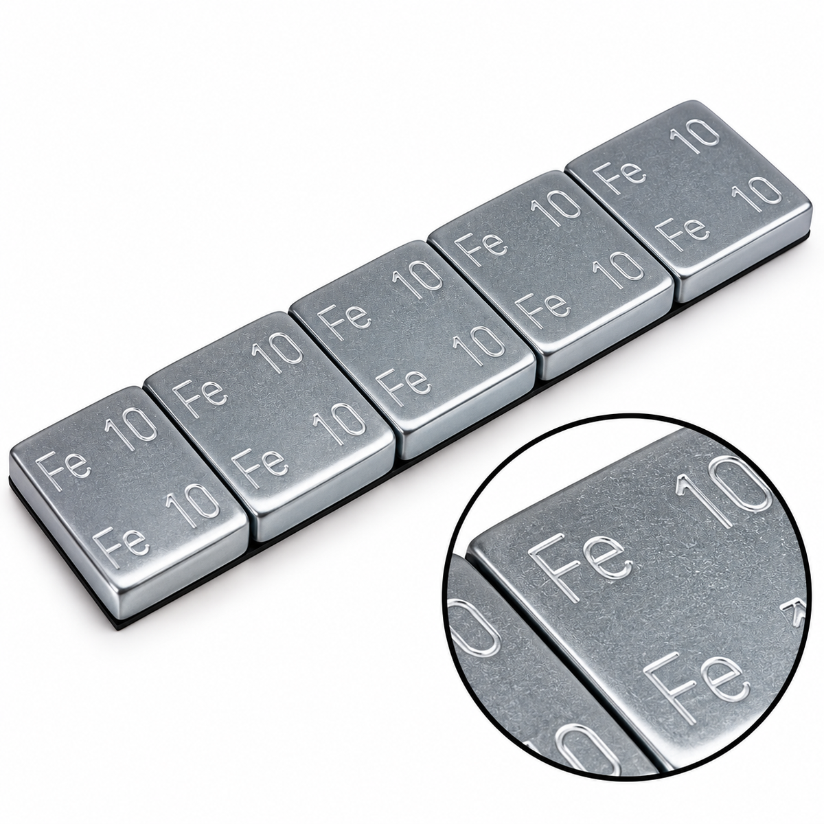 Silver Tone Wheel Balancing Weights – Fe 60g per Strip – Adhesive Tyre Weights for RC Car(Pack of 10 strips)