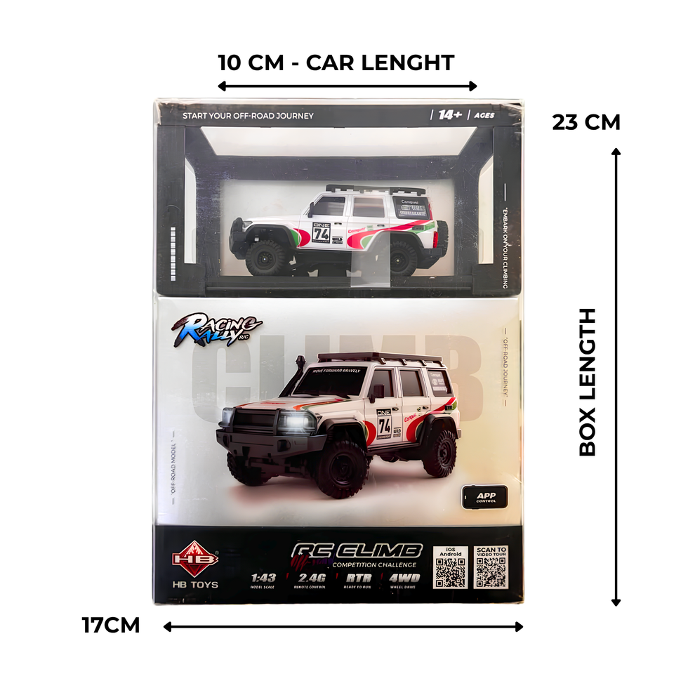 HB Toys R4301 Toyota Land Cruiser LC76 Style 1/43 Mini 4WD RC Crawler