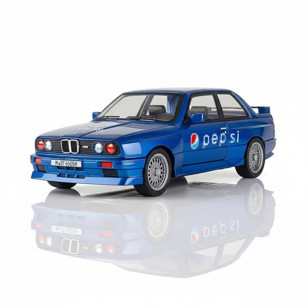 Che Zhi BMW M3 E30 Pepsi Edition 1/24 Die-Cast - Lights & Sound