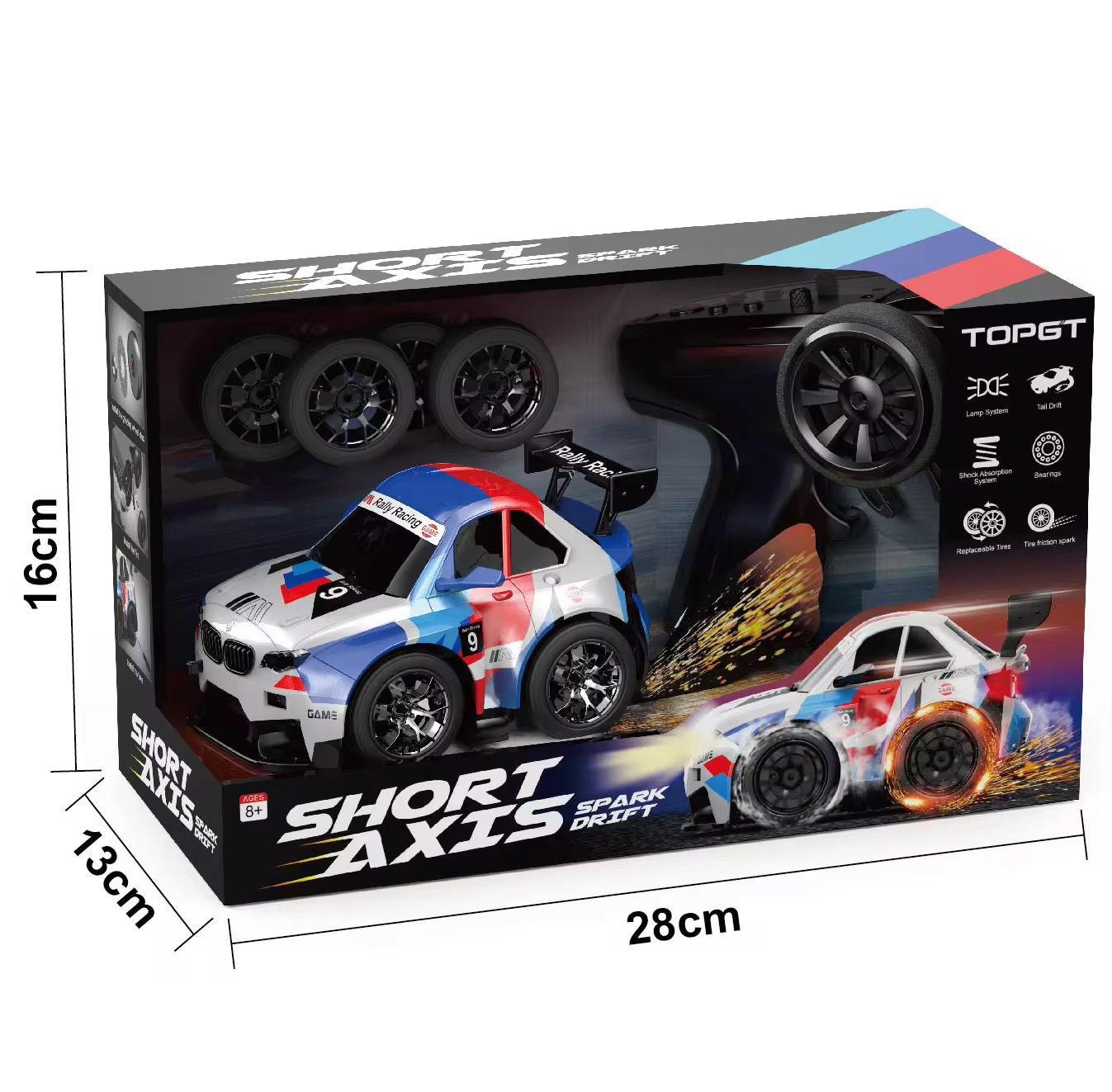 BMW short axis spark drift RC car