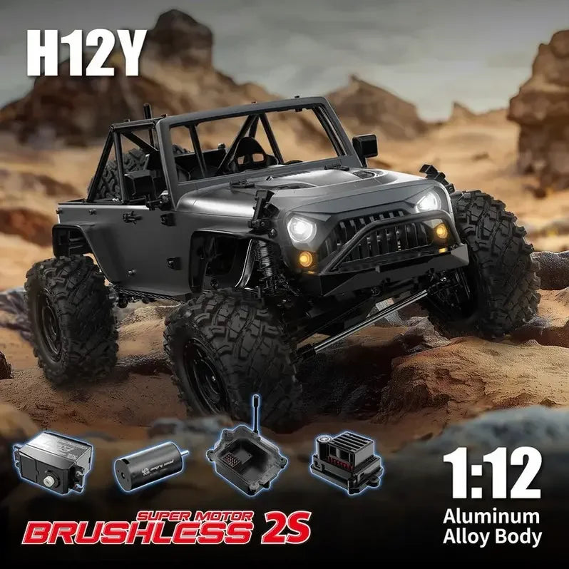 MJX Hyper Go H12Y 1/12 Brushless 4WD RC Crawler - Silver