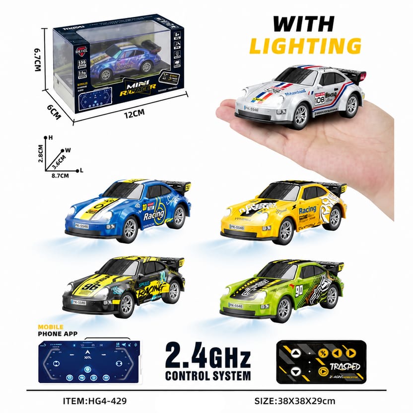 Porsche 1/64 Micro Alloy RC Drift Car
