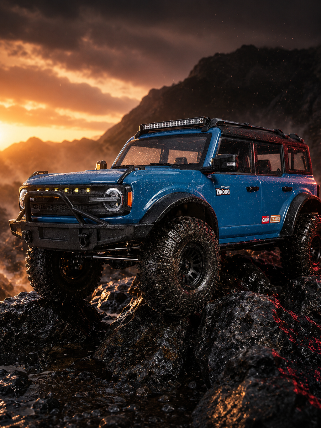 Yikong YK4083 V3 Bronco 1/8 4WD RC Rock Crawler RTR (Blue)