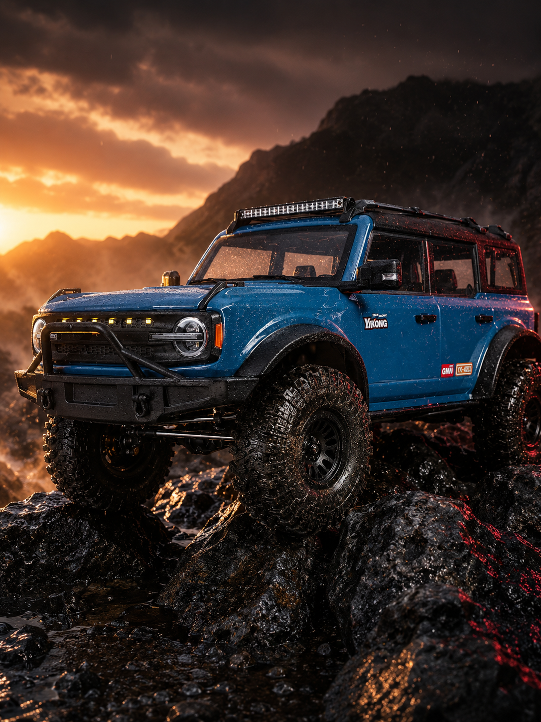 Yikong YK4083 V3 Bronco 1/8 4WD RC Rock Crawler RTR (Blue)