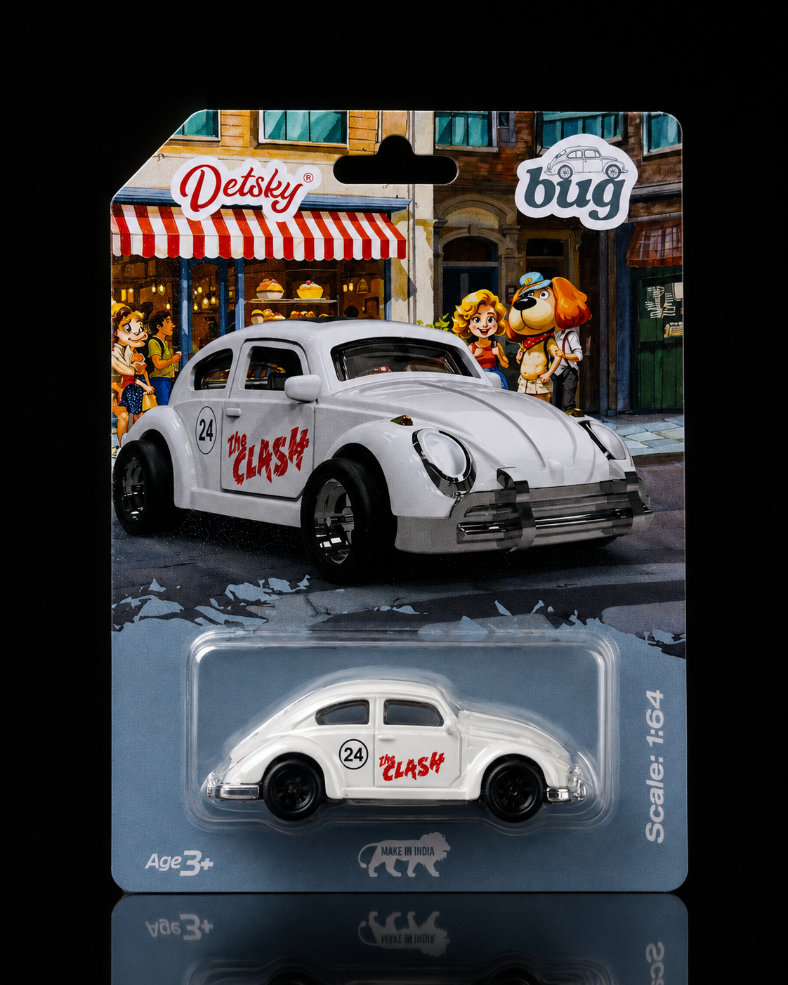 Detsky Bug "The Clash" 1:64 Die-Cast - Classic White