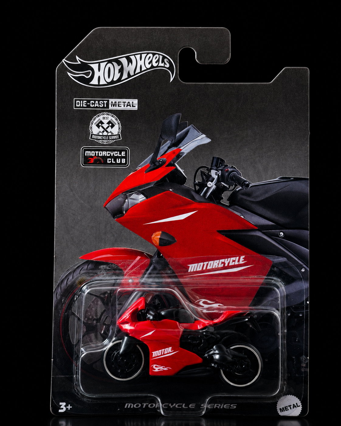 Track Sport Die-Cast Motorcycle - Racing Red