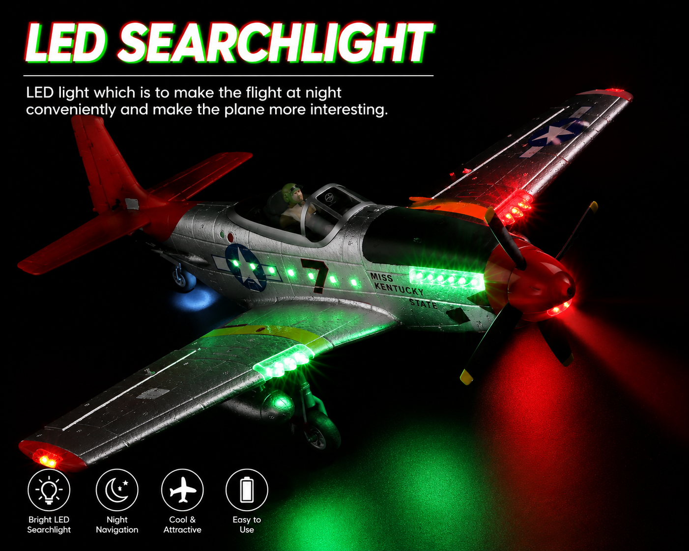P-51 Mustang RC Plane - Brushless 6G/3D