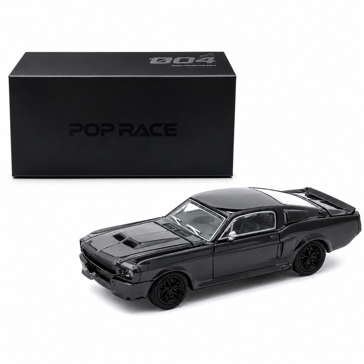 POP RACE 1:64 Shelby Mustang GT500 Dark Chrome Series 004
