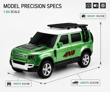 Land Rover Defender 1:64 Die-Cast RC - LED & Type-C