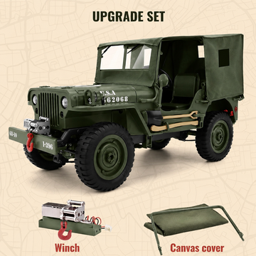 JJRC C8815 Willys Military Jeep 4WD RC Truck - with winch