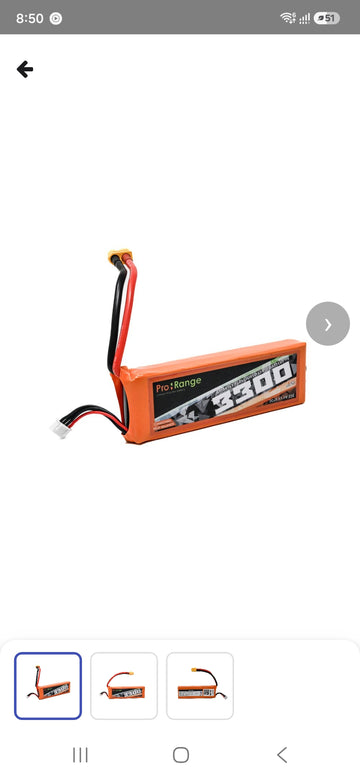 Pro-Range 11.1V 3300mAh 3S 25C LiPo Battery – XT60 Connector