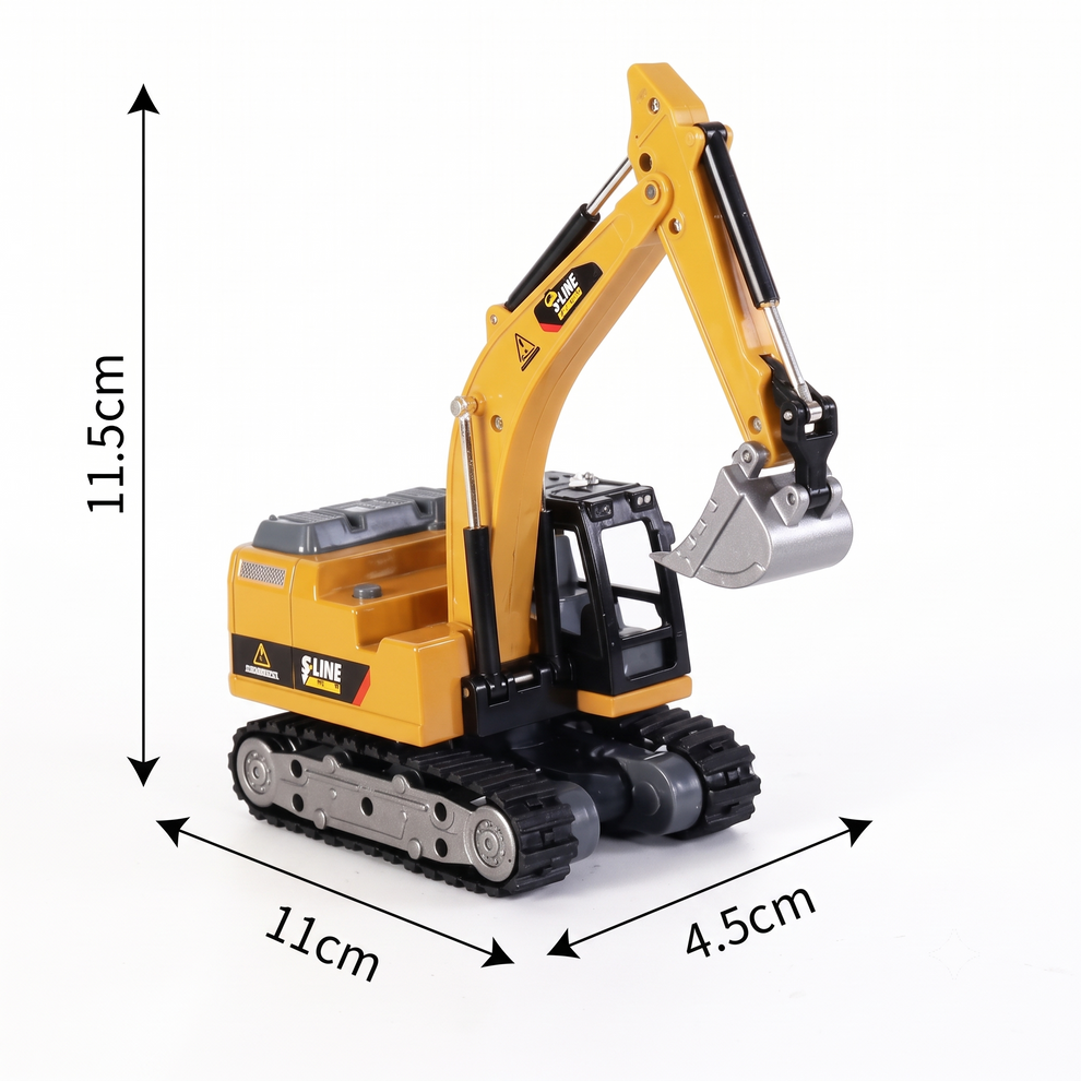 Trasped JCB | Excavator | Acrylic | 1:64 Scale | Dual Control | Alloy Bucket