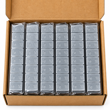 Silver Tone Wheel Balancing Weights – Fe 60g per Strip – Adhesive Tyre Weights for RC Car(Pack of 10 strips)