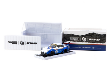 TARMAC Porsche 993 RWB 1:64 Diecast - Liberty Walk White and Blue