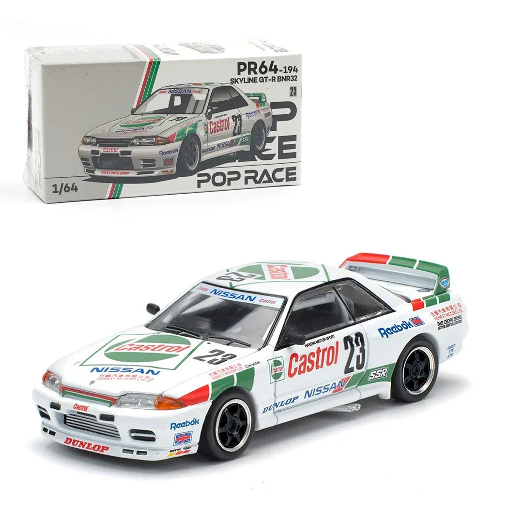 Pop race Nissan Skyline GT-R R32 1:64 Diecast - Macau Guia Race 1990 Winner