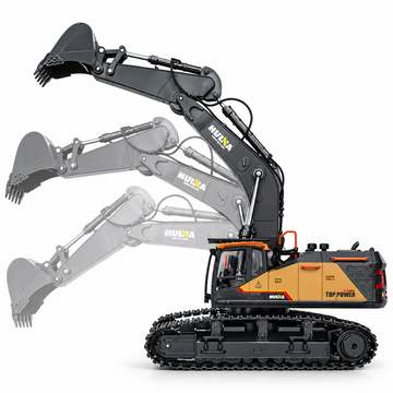 Huina 1592 1:14 RC Excavator 2026 Edition | 22CH Construction Vehicle with Alloy Bucket