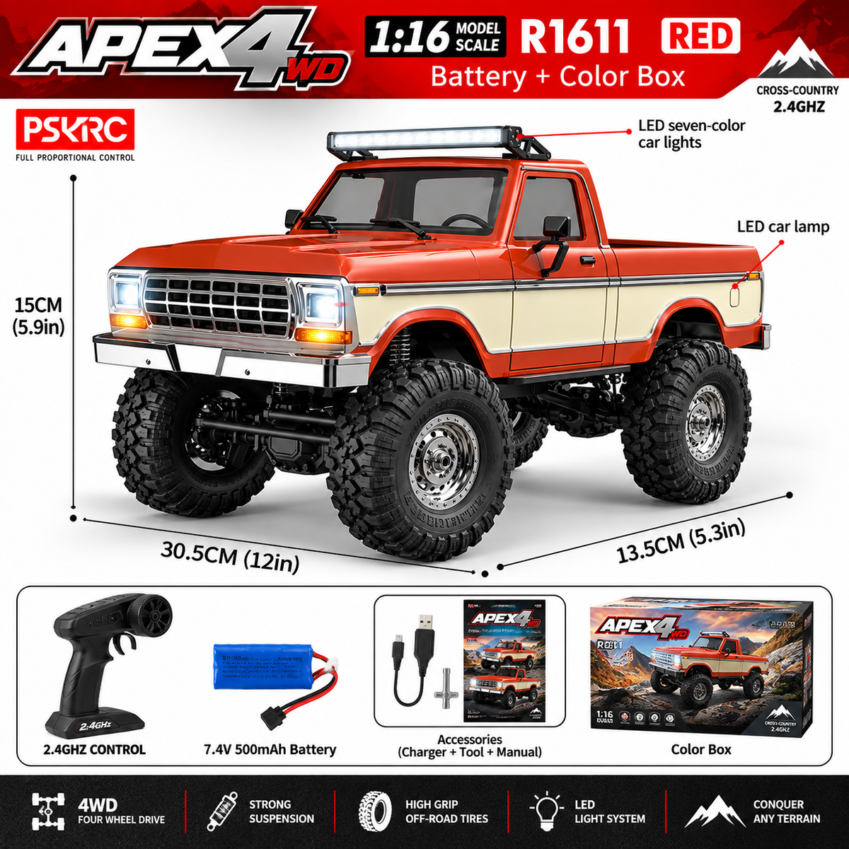 HB Toys Ford F150 1/16 4WD RC Rock Crawler RTR R1610