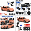 1:24 RC Porche Drift Car with LED Lights
