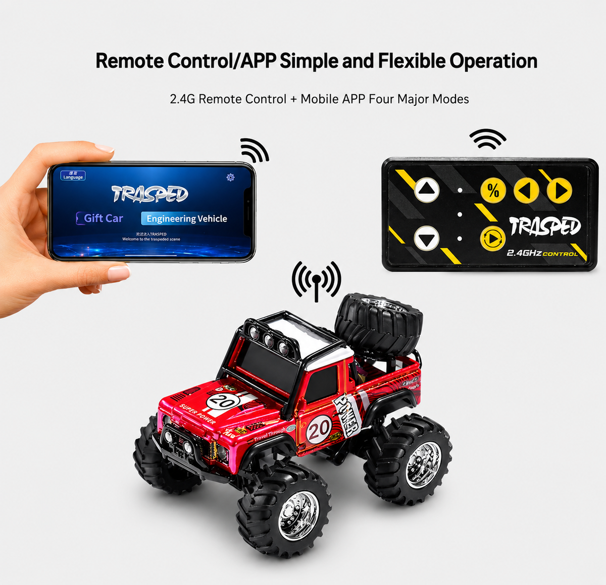Trasped 1:64 Mini Monster RC Truck