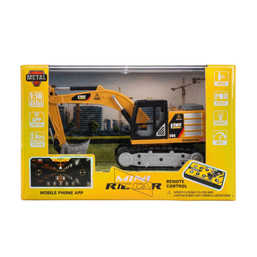 Trasped JCB | Excavator | Acrylic | 1:64 Scale | Dual Control | Alloy Bucket