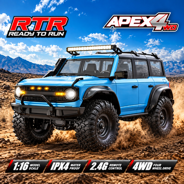 HB R1602 1:16 Ford Bronco Blue RTR 4WD RC off-road rock crawler