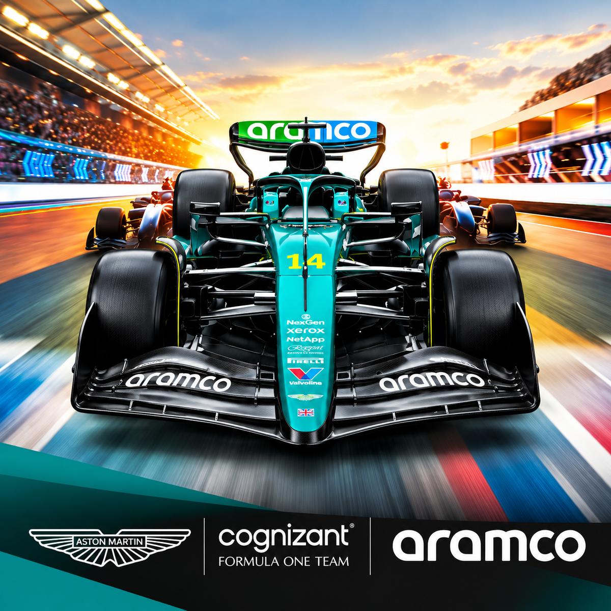 Aston Martin Aramco F1 RC Car - Cognizant Livery 14 scale