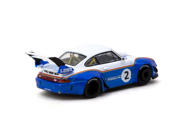 TARMAC Porsche 993 RWB 1:64 Diecast - Liberty Walk White and Blue
