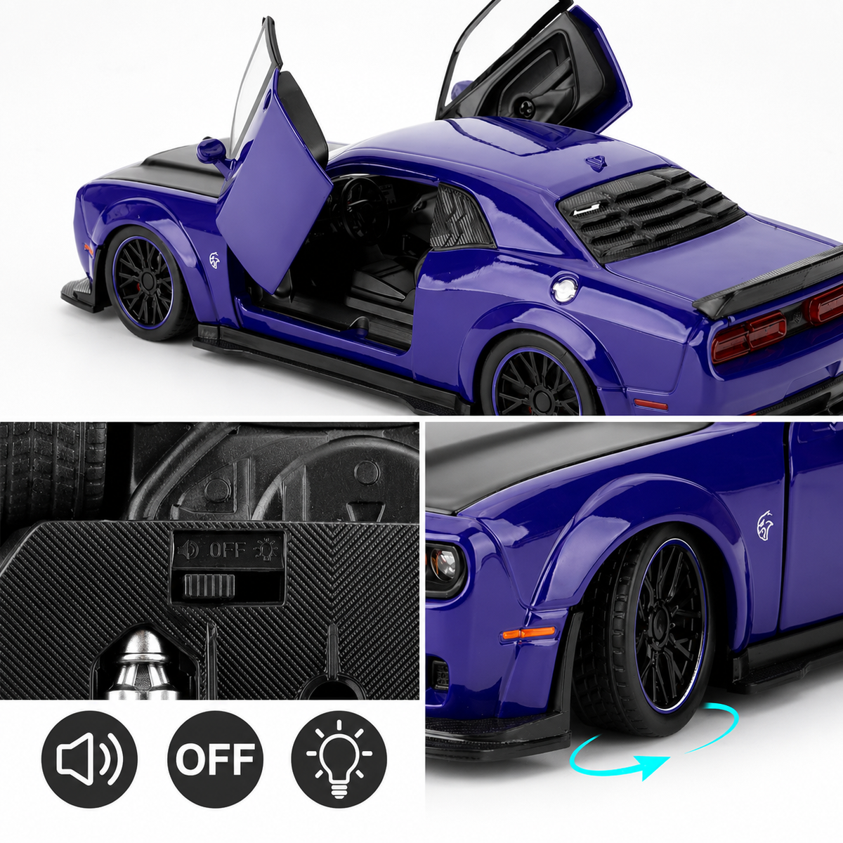 1:32 Dodge Challenger Hellcat Diecast Model Car