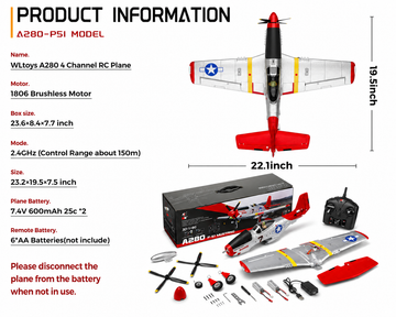 P-51 Mustang RC Plane - Brushless 6G/3D