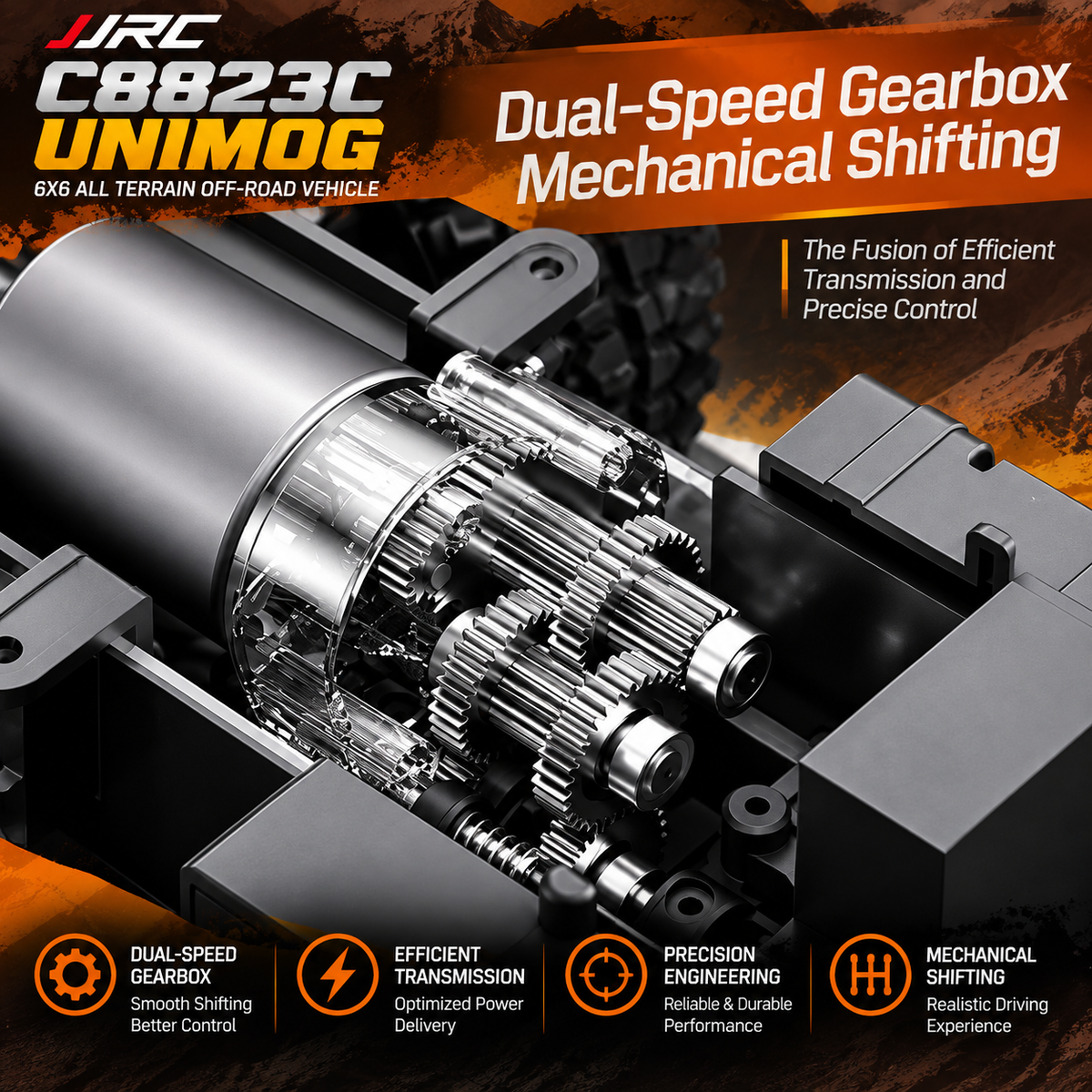 JJRC C8823 1:18 Mercedes-Benz Unimog 6WD RC Off-Road rock Crawler